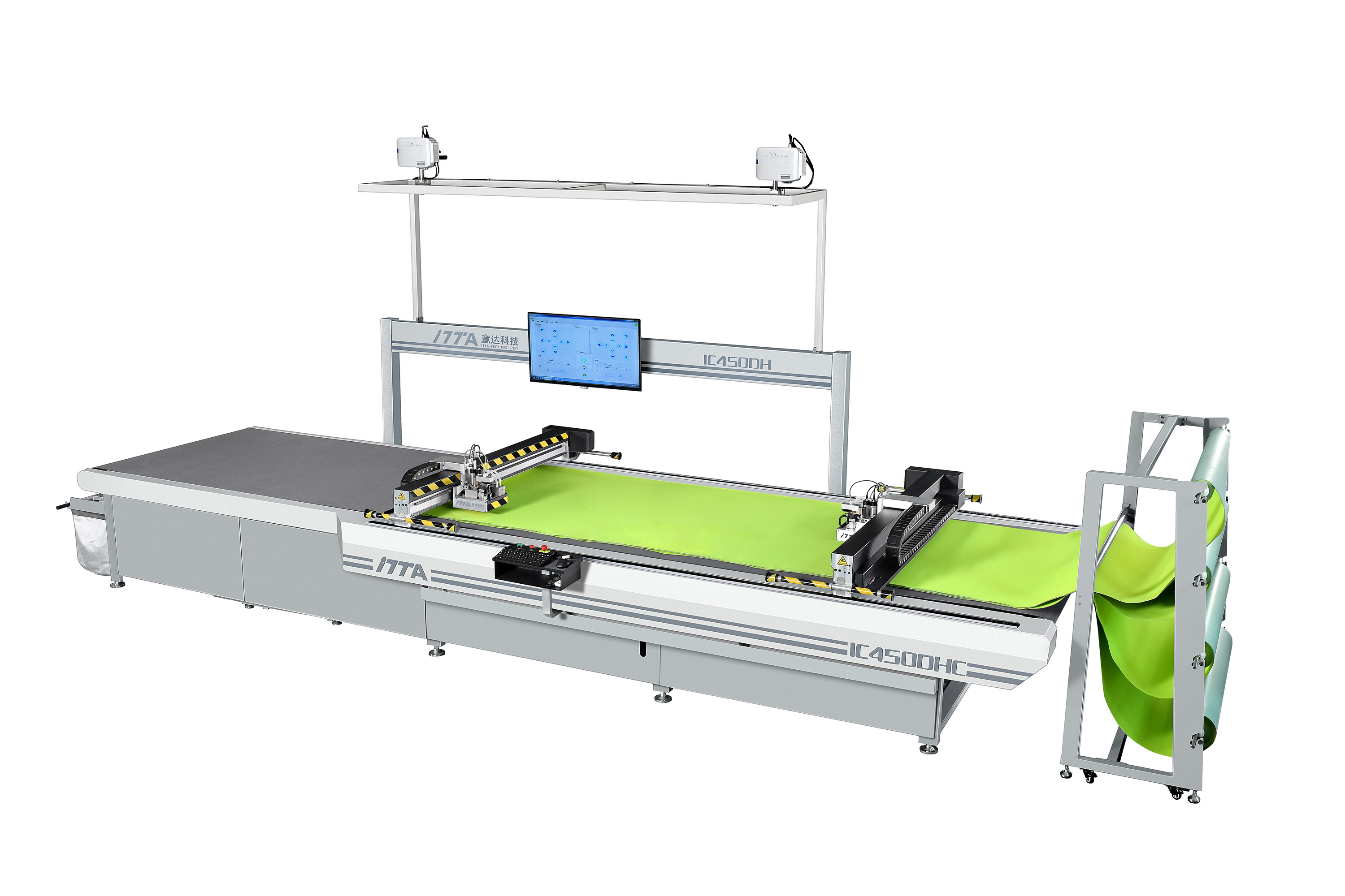 Shoes Leather Cutting Machine and raw material rack